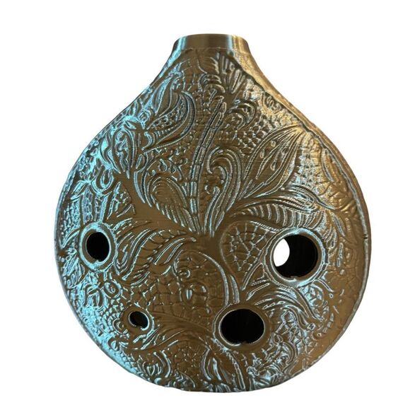 Unique Antique Gold Filigree Ocarina Set – The Perfect Gift for Music Lovers! - Picture 2 of 5